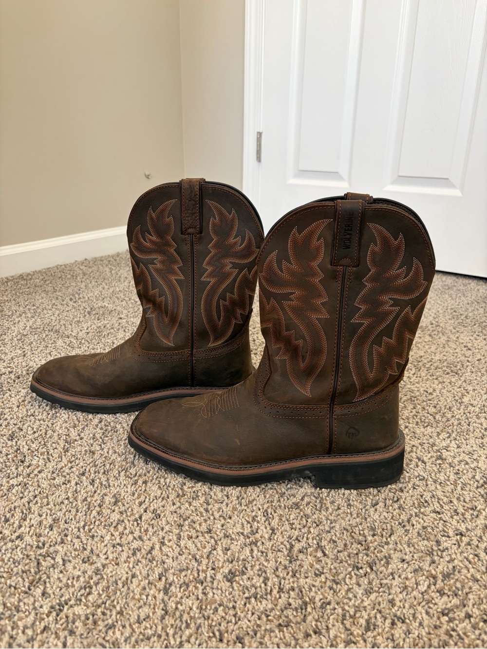 Wolverine Men's Brown Leather Western Boots - Picture 2 of 3